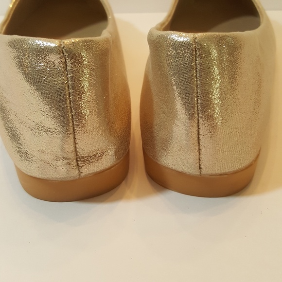 Lily Vanity Gold Rhinestone Embellished Flats - Picture 7 of 7